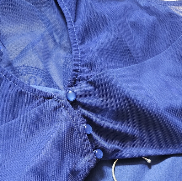 Blue Two-Piece Formal Dress - Picture 4 of 8